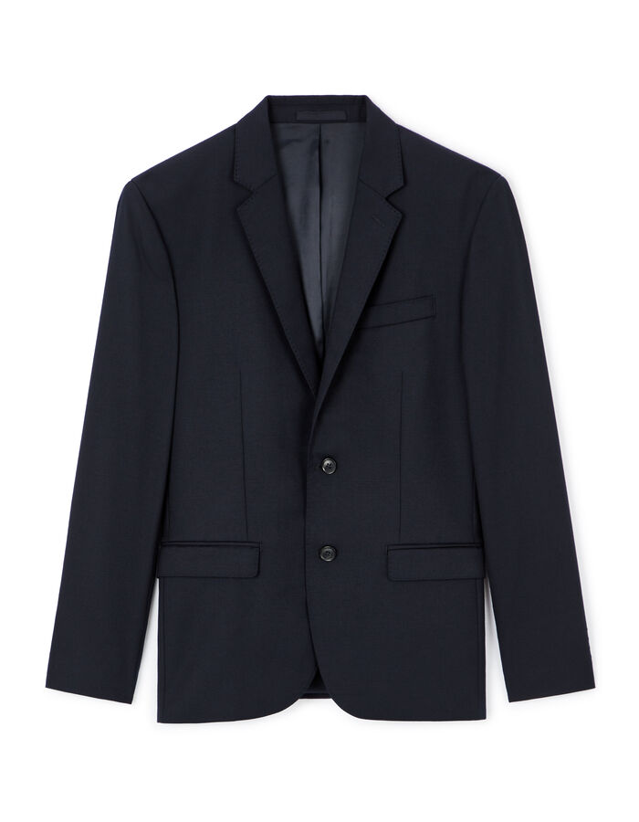 Celio Veste De Costume Slim 100% Laine - Marine