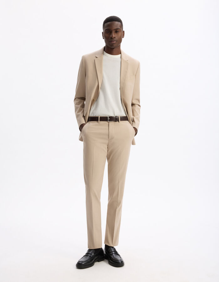 Celio Veste De Costume Slim Stretch - Beige