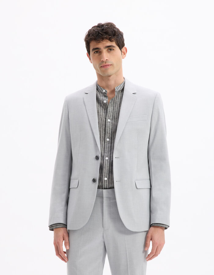 Celio Veste De Costume Slim Stretch - Gris
