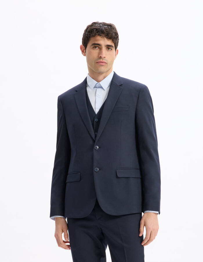 Celio Veste De Costume Slim Stretch - Marine