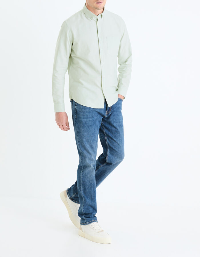 Celio Jean C.15 Straight Coton Stretch 3 Longueurs - Bleu