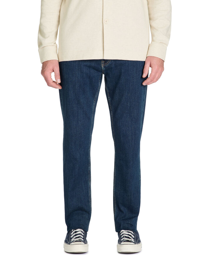 Celio Jean C.15 Straight Coton Stretch 3 Longueurs - Bleu Foncé