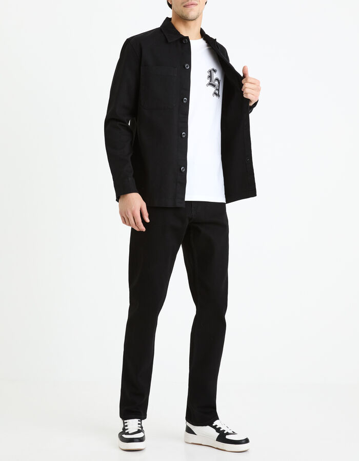 Celio Jean C.15 Straight Coton Stretch 3 Longueurs - Noir