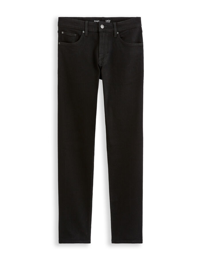 celio Jean C.15 straight coton stretch 3 longueurs - noir