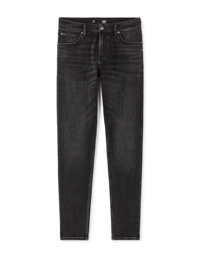 celio Jean C.25 slim coton stretch 3 longueurs - noir