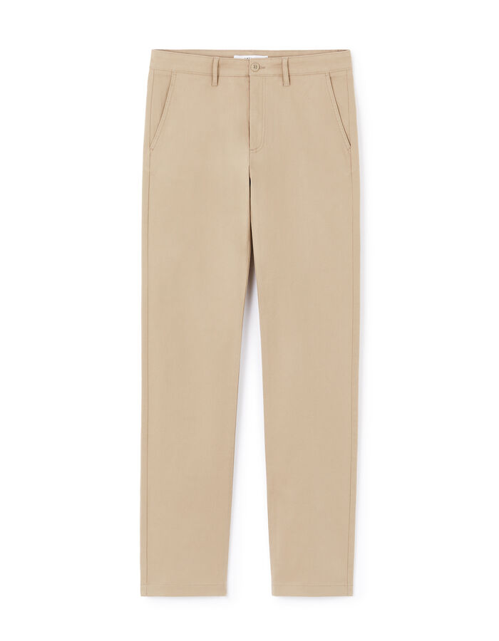 celio Pantalon chino straight en coton stretch - beige