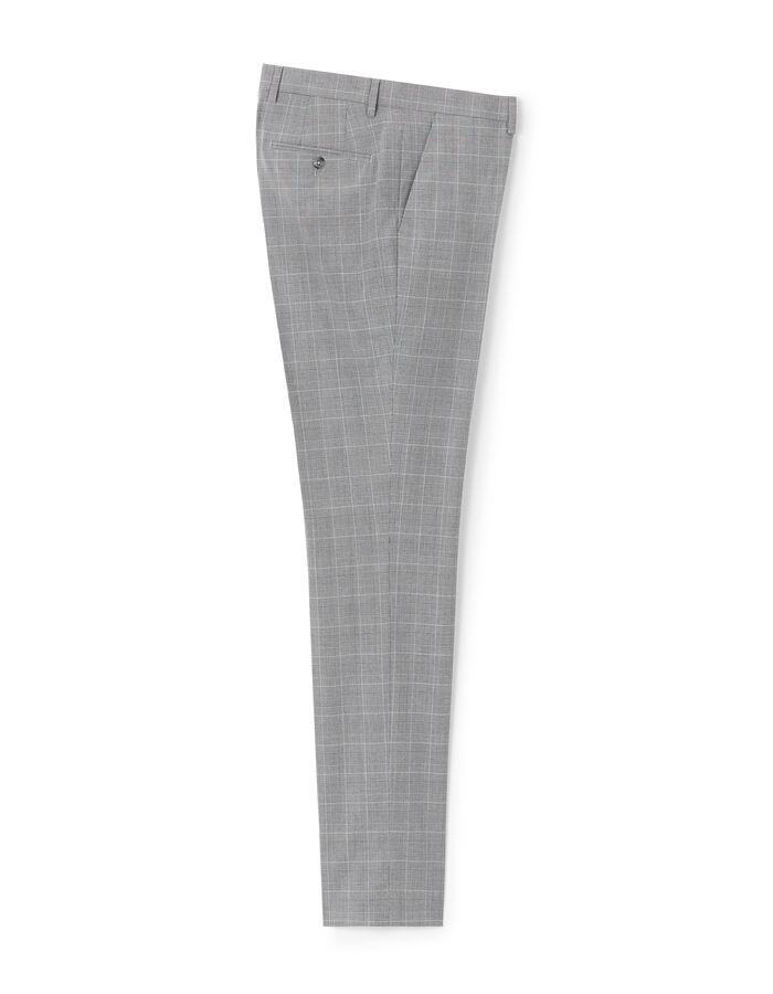 Celio Pantalon De Costume Slim Stretch à Carreaux - Gris