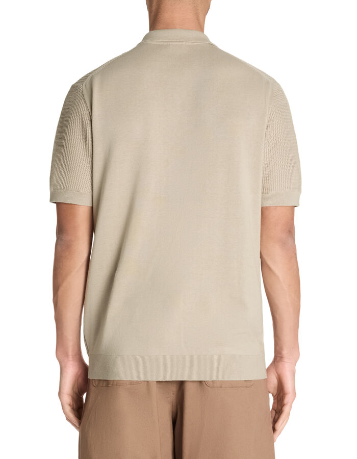 Celio Polo Boxy En Maille Texturée 100% Coton - Naturel