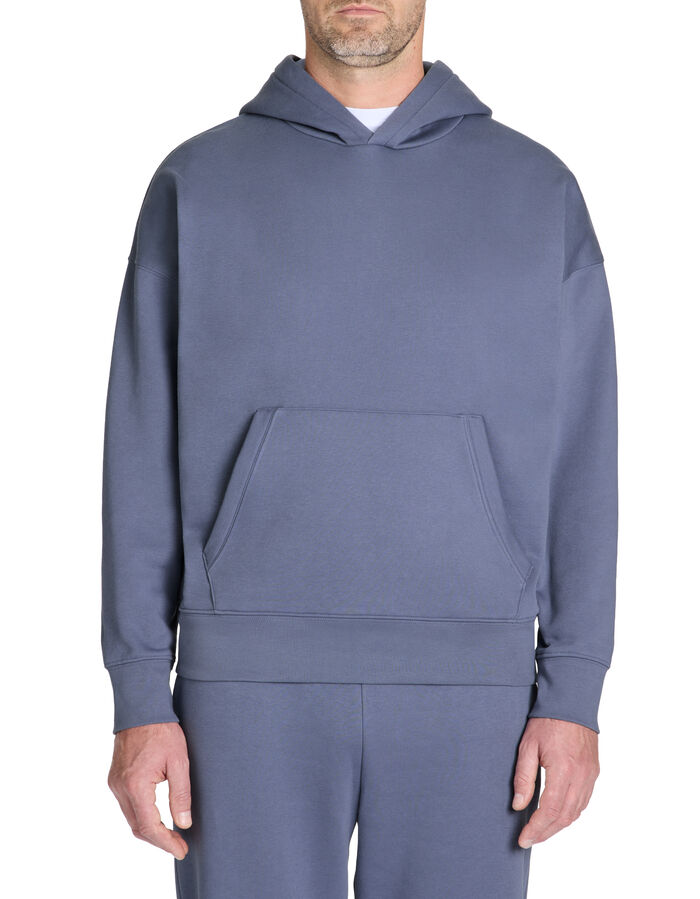 Celio Sweat Oversize Capuche Coton Mélangé - Bleu Clair