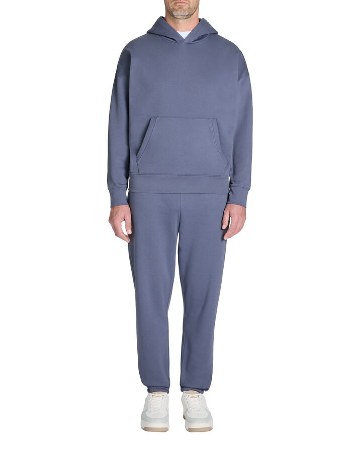 Celio Sweat Oversize Capuche Coton Mélangé - Bleu Clair