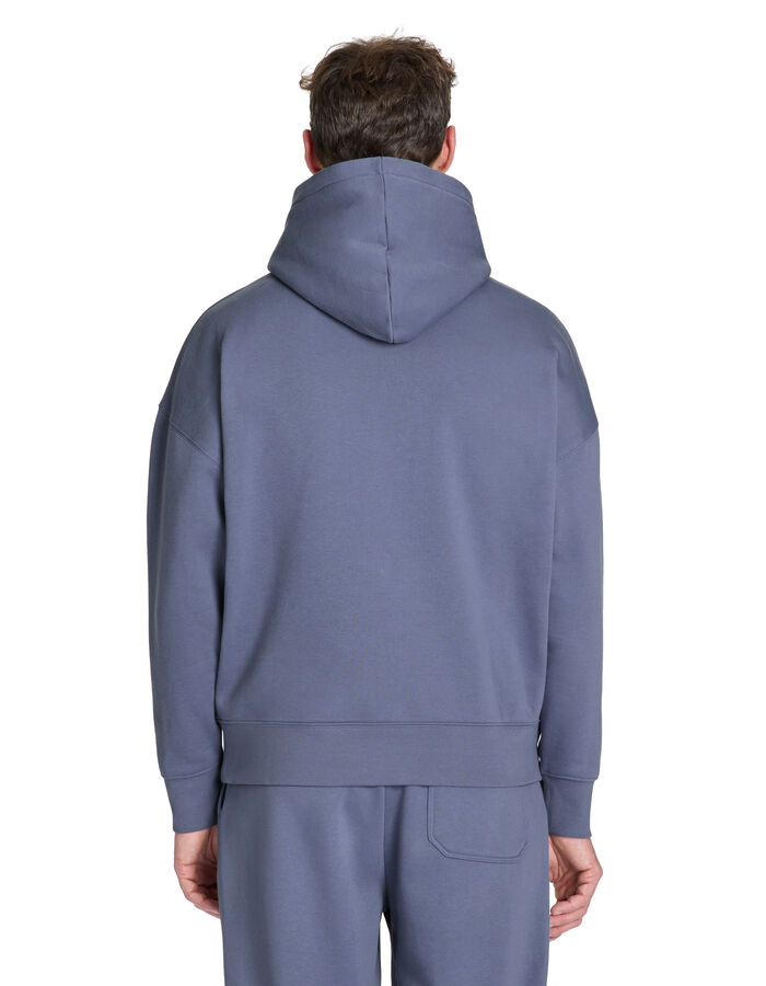 Celio Sweat Oversize Capuche Coton Mélangé - Bleu Clair