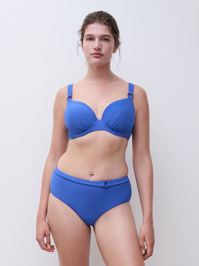 Chantelle Bas De Maillot De Bain Culotte Taille Haute - Bleu Royal - Navarino