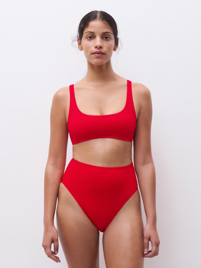 Chantelle Bas De Maillot De Bain Culotte Taille Haute - Cerise - One Size