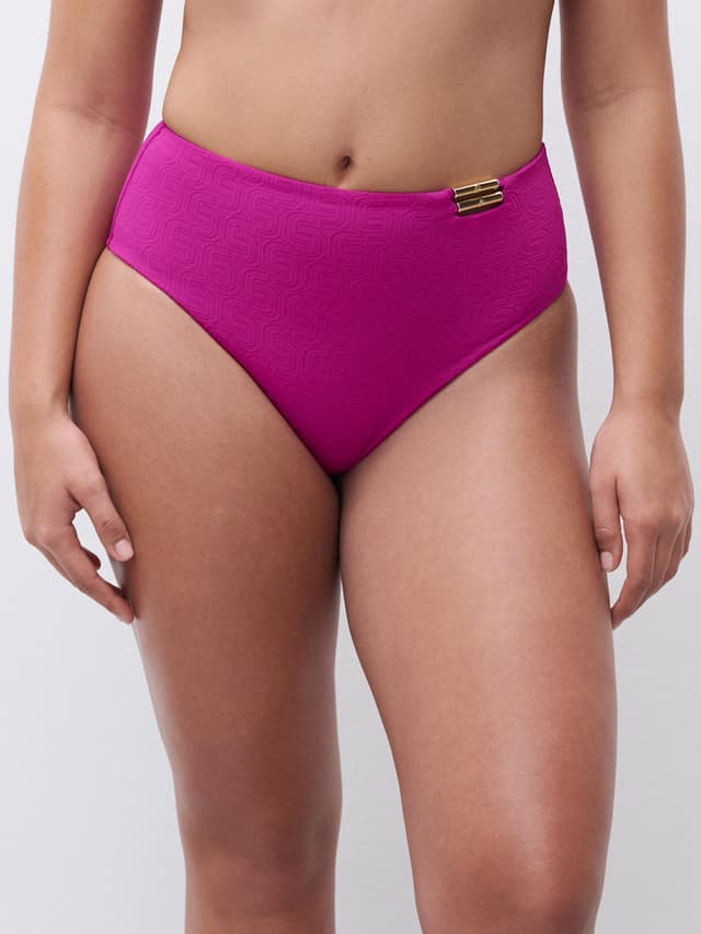 chantelle Bas de maillot de bain culotte taille haute - Fuchsia tyrien - Hera