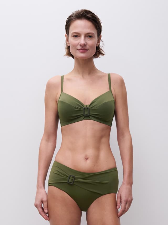 Chantelle Bas De Maillot De Bain Culotte Taille Haute - Kaki - Rivero