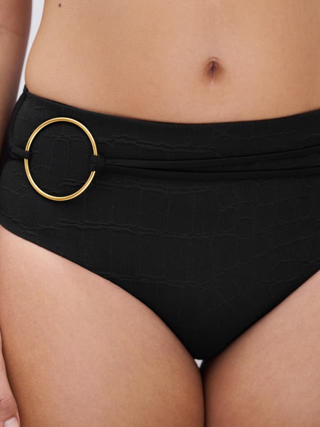 Chantelle Bas De Maillot De Bain Culotte Taille Haute - Noir - Eclipse