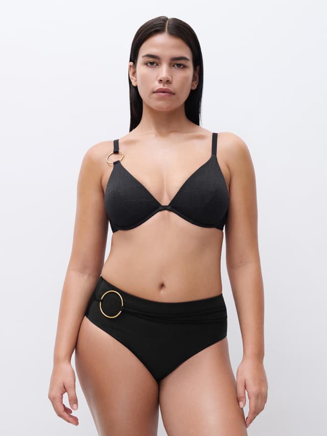 Chantelle Bas De Maillot De Bain Culotte Taille Haute - Noir - Eclipse