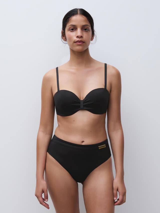 Chantelle Bas De Maillot De Bain Culotte Taille Haute - Noir - Icon