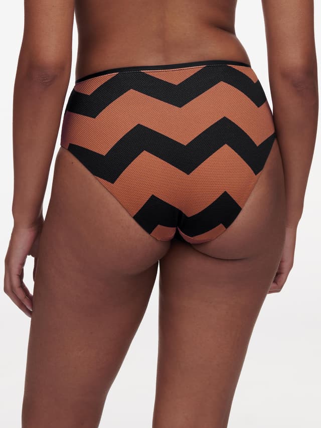 Chantelle Bas De Maillot De Bain Culotte Taille Haute - Terre Hypnotique - Totem