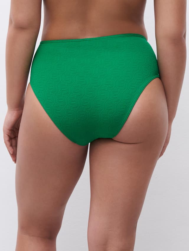 Chantelle Bas De Maillot De Bain Culotte Taille Haute - Vert Emeraude - Hera