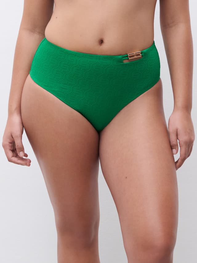 chantelle Bas de maillot de bain culotte taille haute - Vert emeraude - Hera