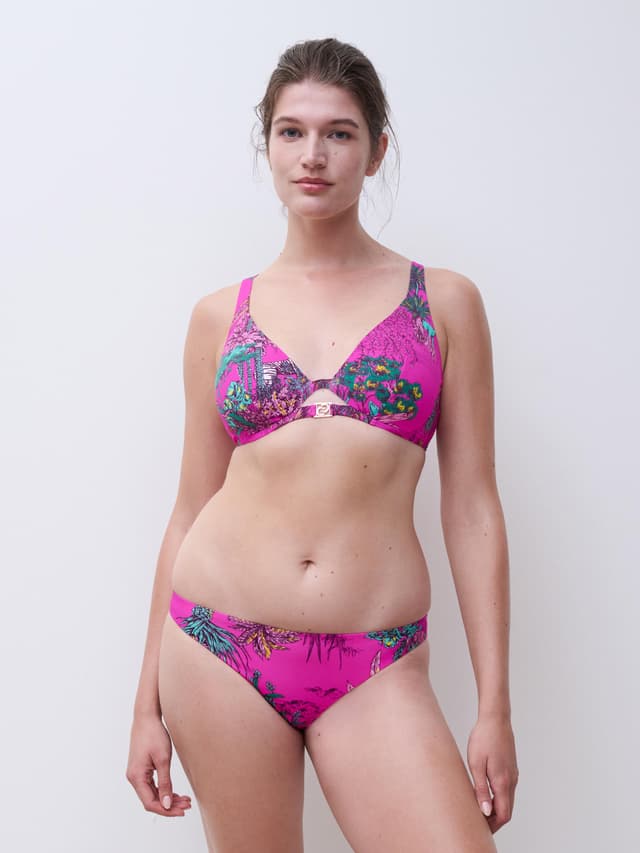 Chantelle Bas De Maillot De Bain Slip - Jungle Rose - Sauvage