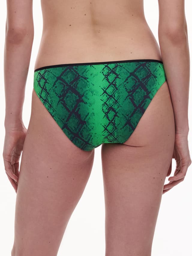 Chantelle Bas De Maillot De Bain Slip - Python Vert - Totem