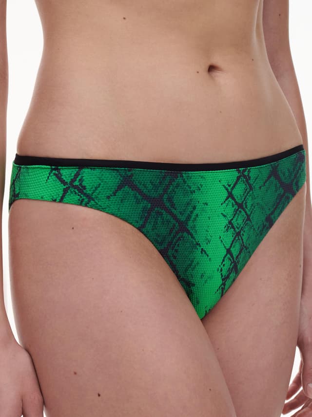 Chantelle Bas De Maillot De Bain Slip - Python Vert - Totem