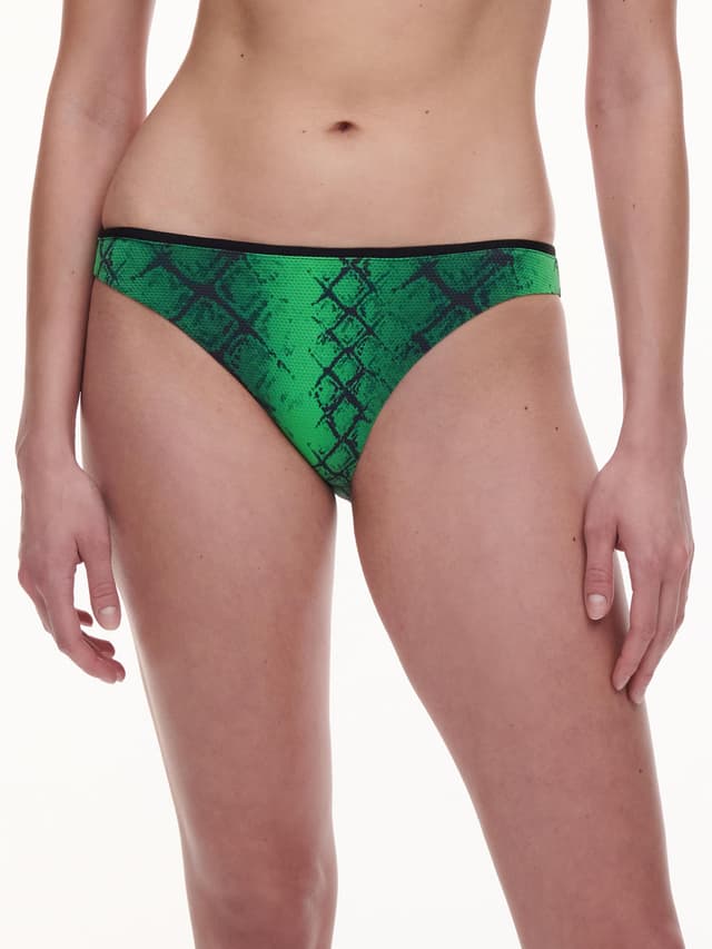 Chantelle Bas De Maillot De Bain Slip - Python Vert - Totem