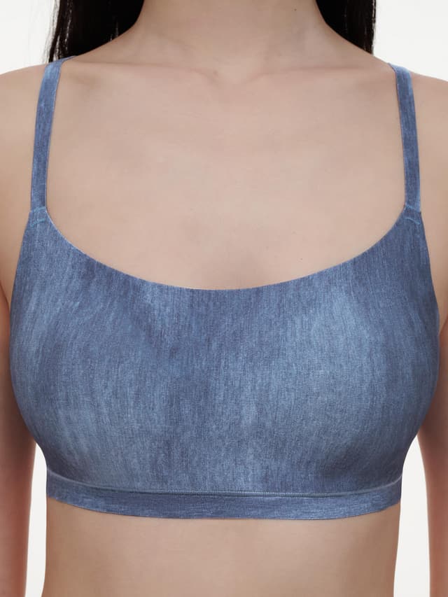 Chantelle Bralette Coques - Imprimé Denim Bleu - SoftStretch