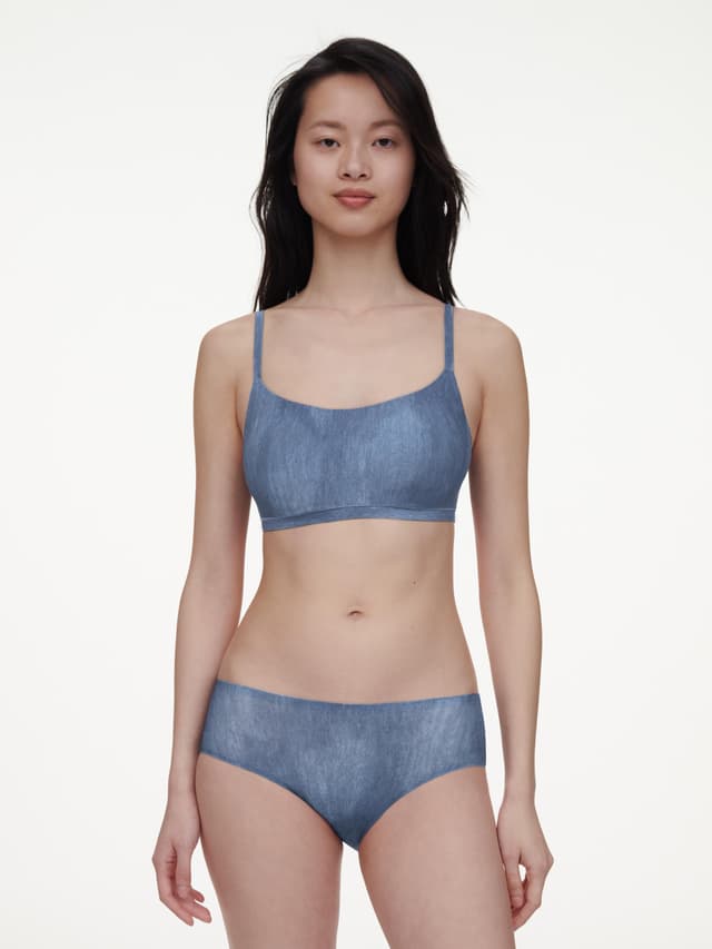 Chantelle Bralette Coques - Imprimé Denim Bleu - SoftStretch
