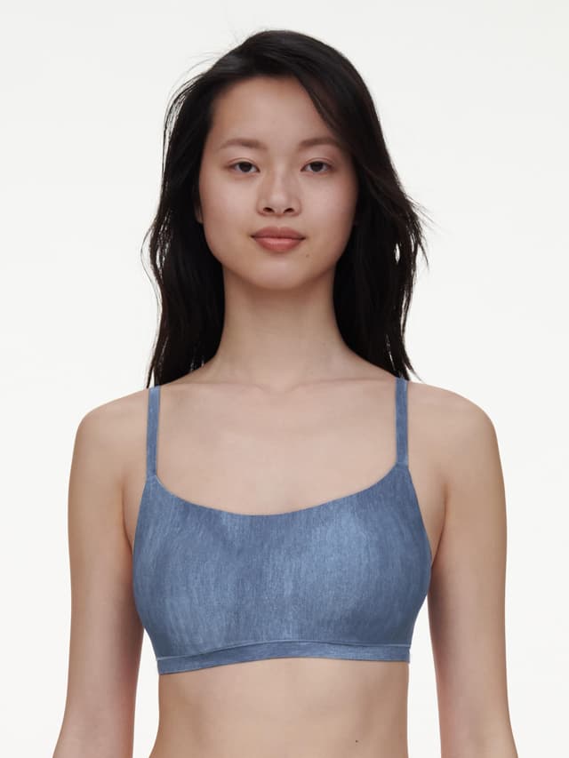 chantelle Bralette coques - Imprimé Denim bleu - SoftStretch