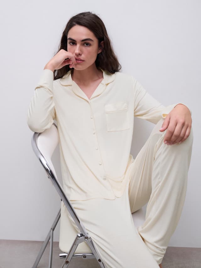 Chantelle Chemise Manches Longues - Aigrette - Daisy