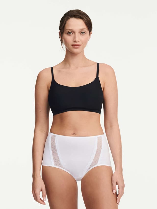 Chantelle Culotte Taille Haute - Blanc - Basic Lace