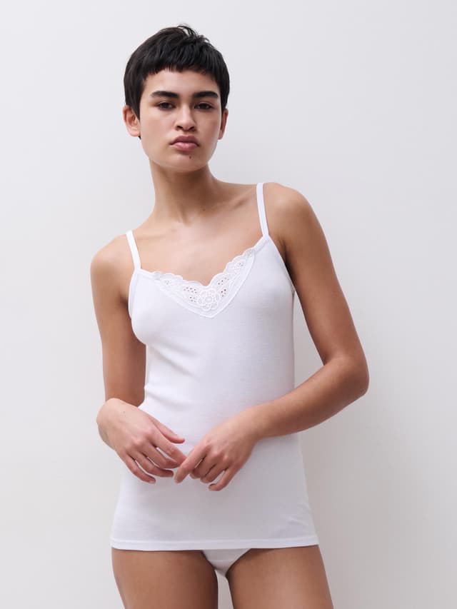 Chantelle Culotte Taille Haute - Blanc - Debbie