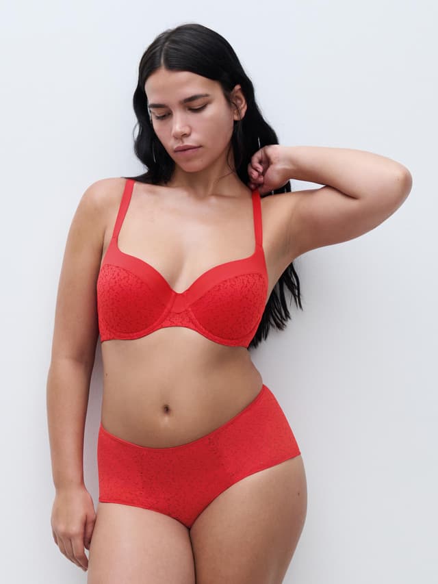 Chantelle Culotte Taille Haute - Coquelicot - Norah