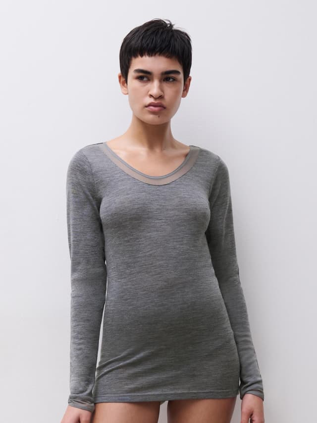 Chantelle Culotte Taille Haute - Gris Chiné - Juliana