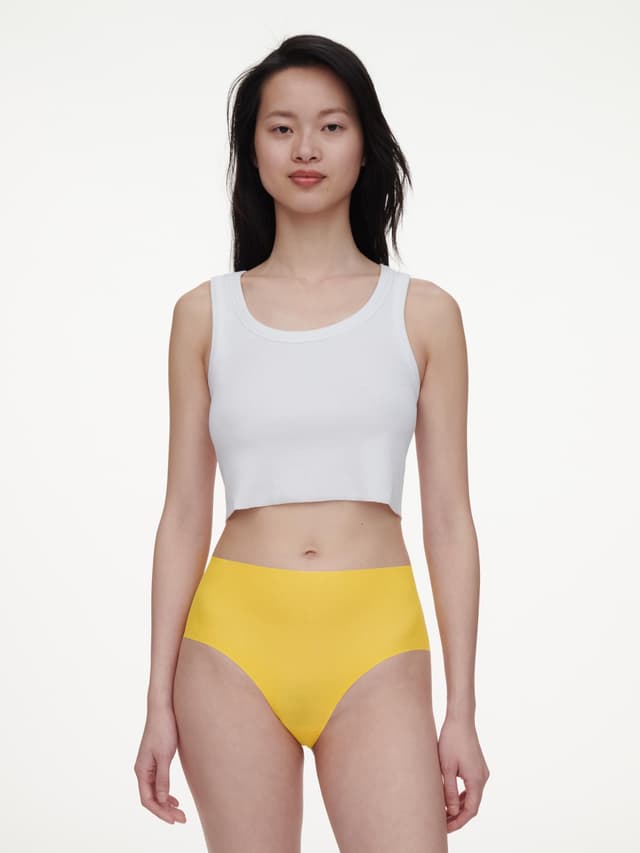 Chantelle Culotte Taille Haute - Jaune - Pulpies