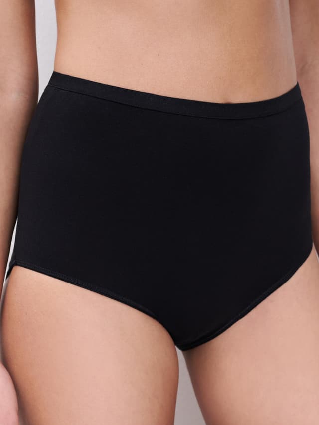 Chantelle Culotte Taille Haute - Noir - Basic Cotton