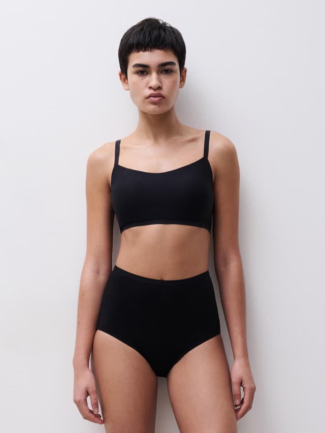 Chantelle Culotte Taille Haute - Noir - Basic Cotton