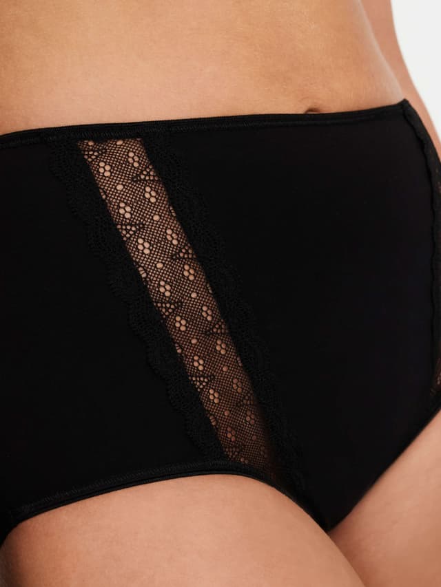 Chantelle Culotte Taille Haute - Noir - Basic Lace