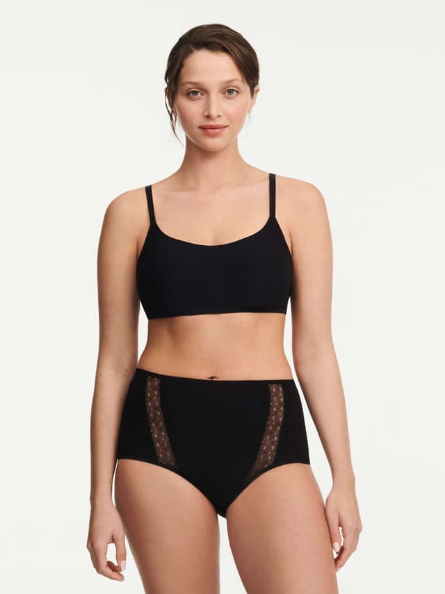Chantelle Culotte Taille Haute - Noir - Basic Lace