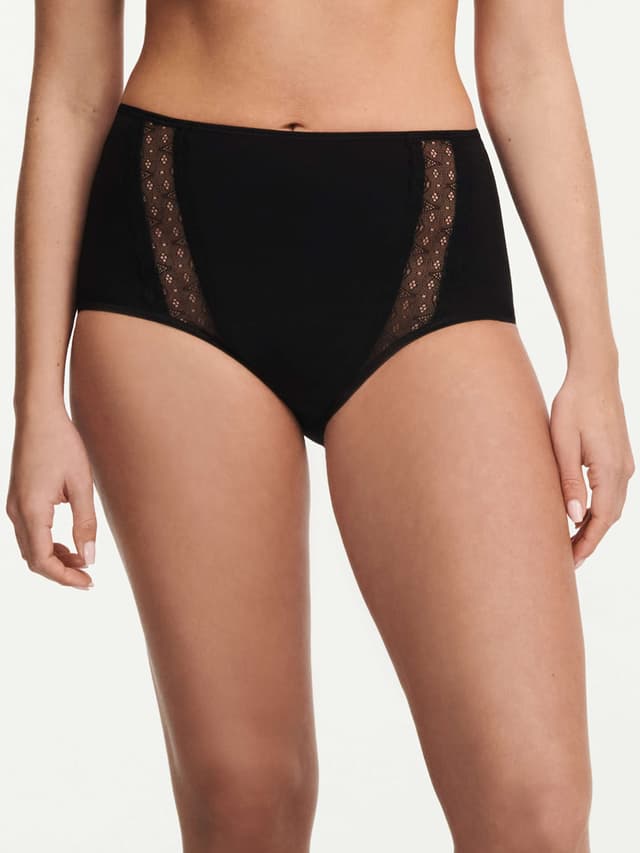chantelle Culotte taille haute - Noir - Basic Lace