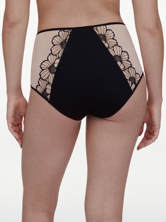 Chantelle Culotte Taille Haute - Noir / Rose Pâle - Lush