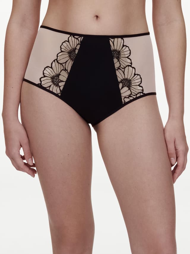 chantelle Culotte taille haute - Noir / Rose pâle - Lush
