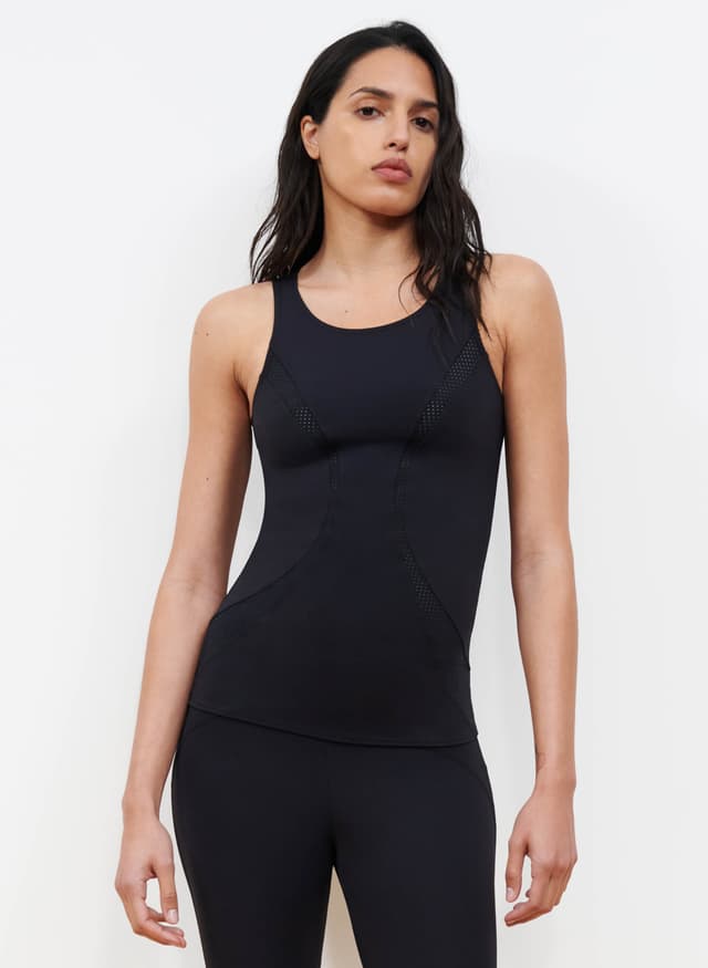 chantelle Débardeur sport - Noir / Vert - One active