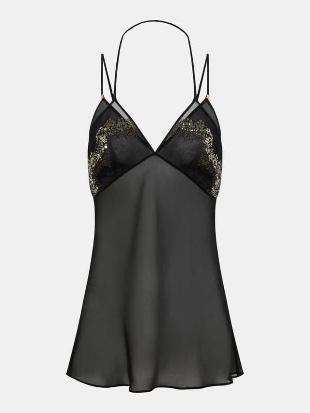 Chantelle Nuisette - Noir Pailleté - Genesis