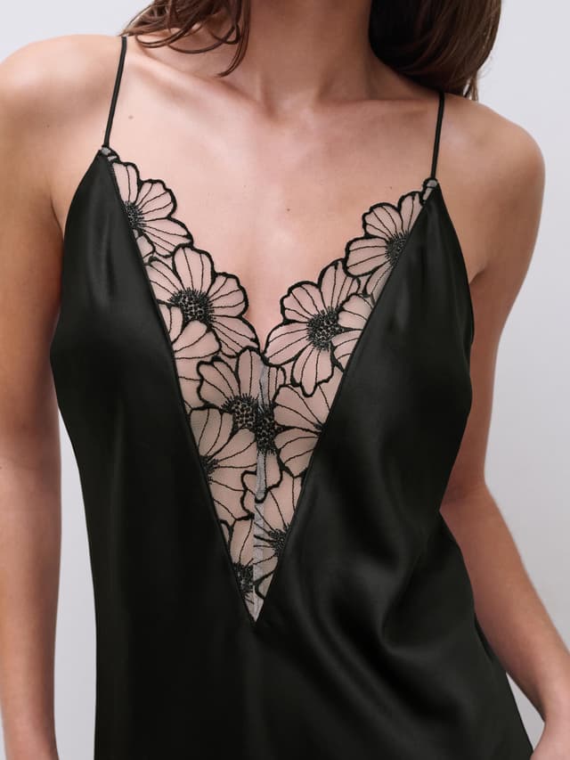 Chantelle Nuisette - Noir / Rose Pâle - Lush