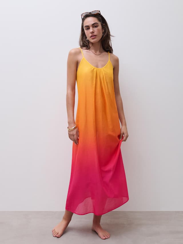 Chantelle Robe Longue - Orange Tie & Dye - Aurora