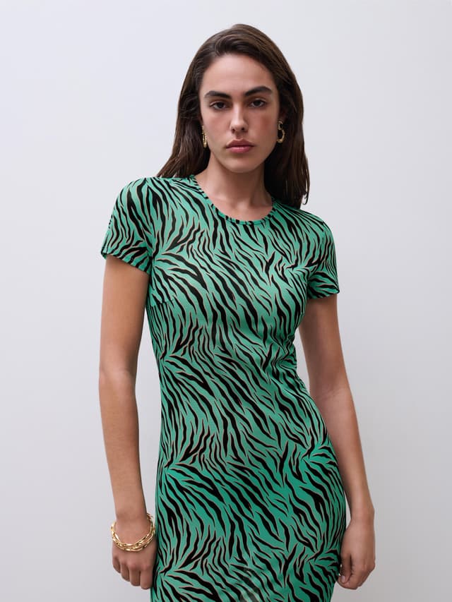Chantelle Robe - Zèbre Emeraude - Pulse